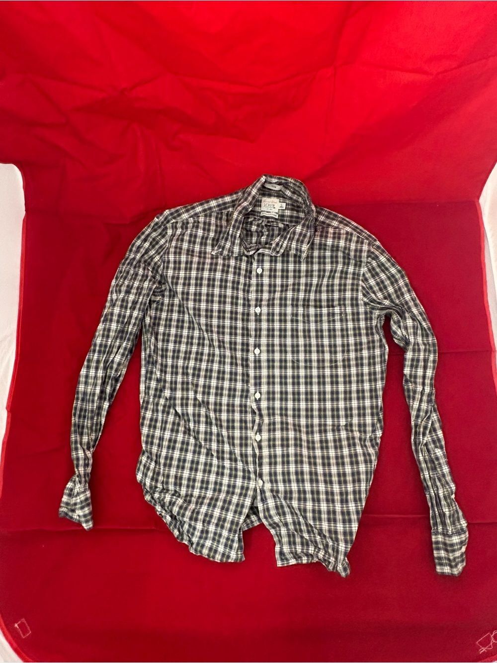 J.Crew Secret Wash Plaid Button Down Shirt L